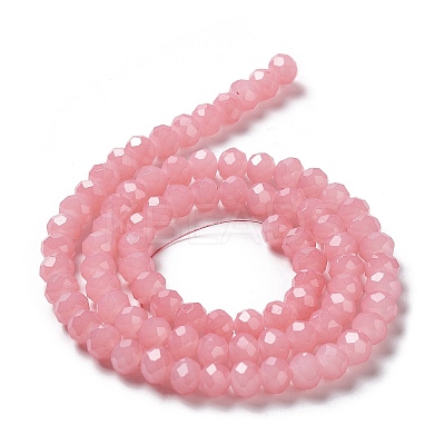 Baking Paint Imitation Jade Glass Bead Strands LS-DGLA-A034-J8MM-A3-1