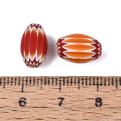 Handmade Millefiori Glass Barrel Beads LS-LA-N002-03G-1