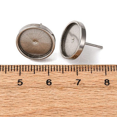 201 Stainless Steel Stud Earring Findings STAS-D379-10E-P-1
