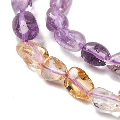 Natural Amethyst & Citrine Beads Strands G-L610-B06-01-1