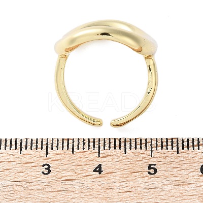 Brass Open Cuff Rings RJEW-Q778-19G-1