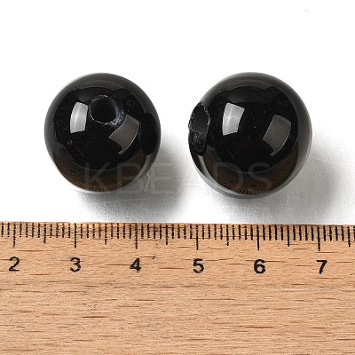 (Defective Closeout Sale: Damaged Hole Edge) Natural Black Onyx(Dyed & Heated) Beads G-XCP0001-22-1