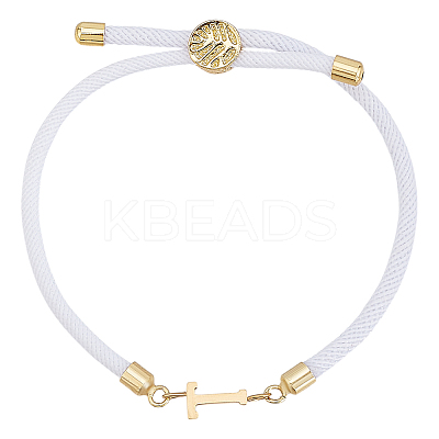 1pc Adjustable Nylon Cord Slider Bracelets for Women BJEW-LP0001-33T-G-1