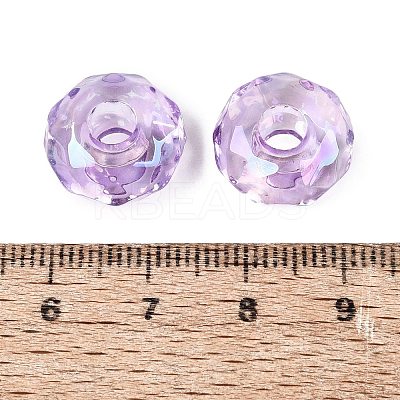 Transparent Acrylic European Beads OACR-E033-25C-1