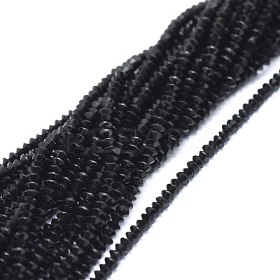 Natural Black Tourmaline Beads Strands G-I249-D13-1