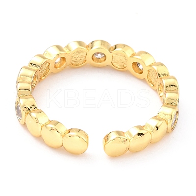 Adjustable Real 18K Gold Plated Brass Enamel Finger Rings RJEW-L071-22G-1