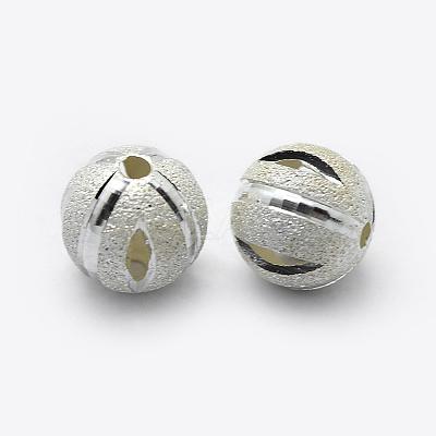 925 Sterling Silver Spacer Beads STER-K171-46S-6mm-1