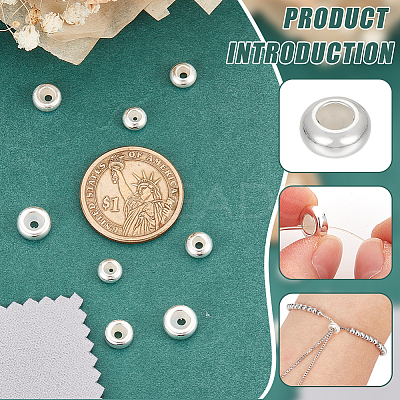8Pcs 4 Styles 925 Sterling Silver Spacer Beads STER-BC0002-46-1