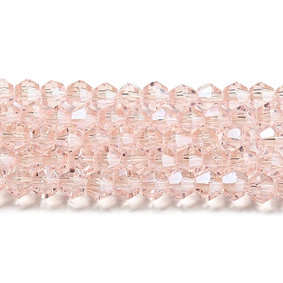 Transparent Electroplate Glass Beads Strands GLAA-F029-3mm-C26-1