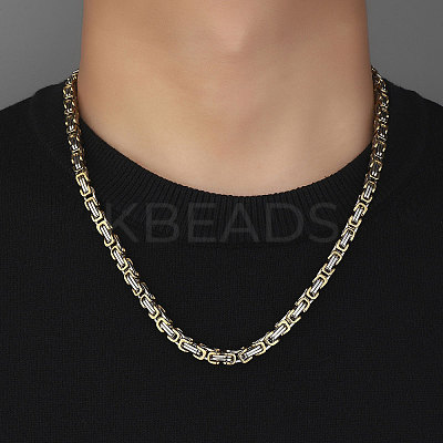 Byzantine Chain Necklace NJEW-C034-40GP-1