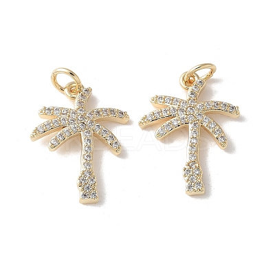 Brass Micro Pave Clear Cubic Zirconia Pendants LS-KK-Q031-14G-1