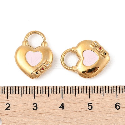 304 Stainless Steel Enamel Pendants STAS-P380-07G-02-1