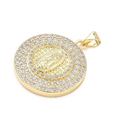 Brass Micro Pave Cubic Zirconia Pendants KK-H539-17A-01-1