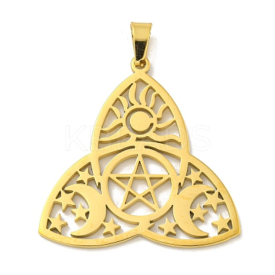 304 Stainless Steel Pendants STAS-M067-04G-1