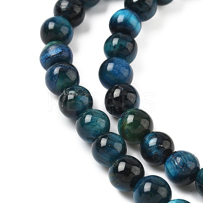 Grade B Natural Tiger Eye Beads Strands G-F591-18-6mm-02-1