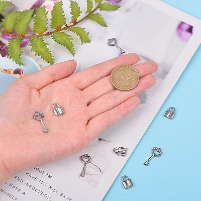 10Pcs 2 Styles 304 Stainless Steel Pendants STAS-SZ0001-34P-1
