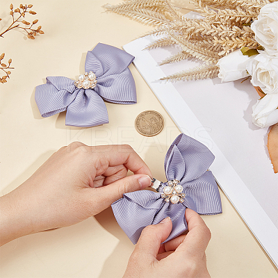 Polyester Bowknot Shoe Decorations FIND-WH0002-18B-1