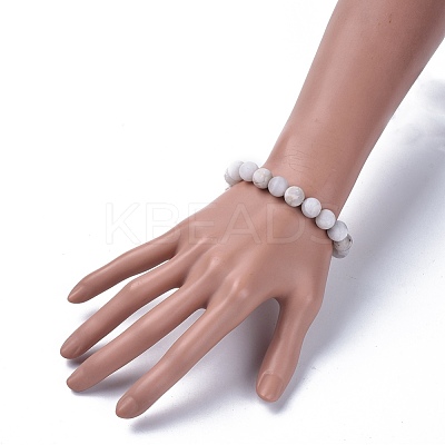 Natural Agate Beads Stretch Bracelets BJEW-JB04173-15-1