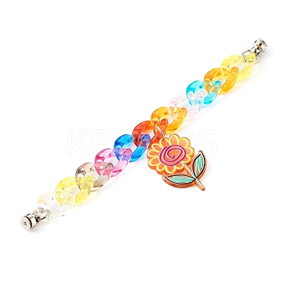 Acrylic Curb Chain Phone Case Chain HJEW-JM00504-03-1