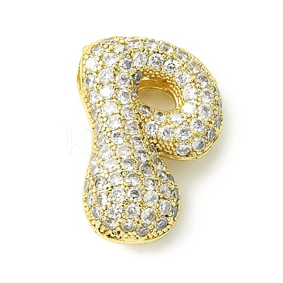 Rack Plating Brass Cubic Zirconia Pendants KK-S378-02G-P-1