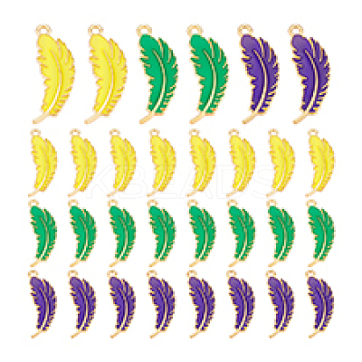 30Pcs 3 Colors Alloy Enamel Pendants ENAM-PH0013-17-1