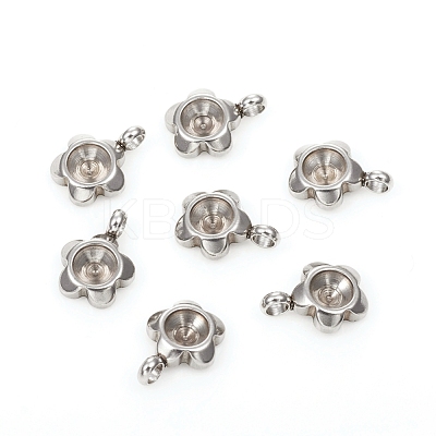 Tarnish Resistant 201 Stainless Steel Pendant Rhinestone Settings STAS-G224-26P-1