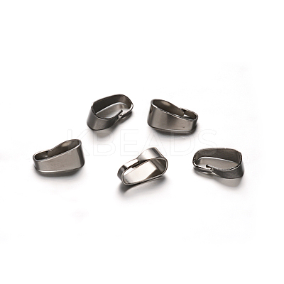 Tarnish Resistant 201 Stainless Steel Snap on Bails Y-STAS-D111-08-1