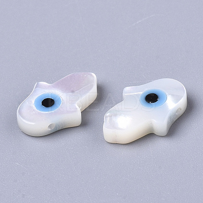 Natural White Shell Mother of Pearl Shell Beads X-SSHEL-N034-57A-1