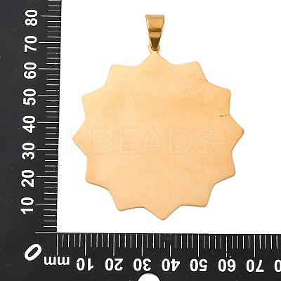 304 Stainless Steel Big Pendants STAS-U043-07A-G-1