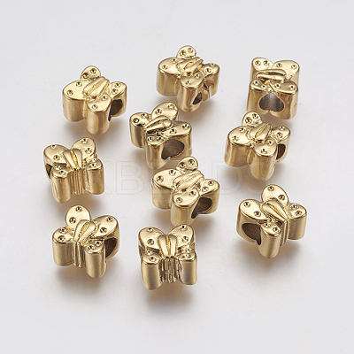 Ion Plating(IP) 304 Stainless Steel European Beads Rhinestone Settings STAS-J022-076G-1