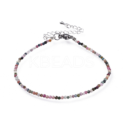 Natural Multicolor Tourmaline Bead Bracelets BJEW-JB04555-06-1