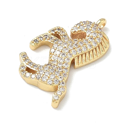 Brass Micro Pave Cubic Zirconia Pendants KK-I476-25A-G01-1