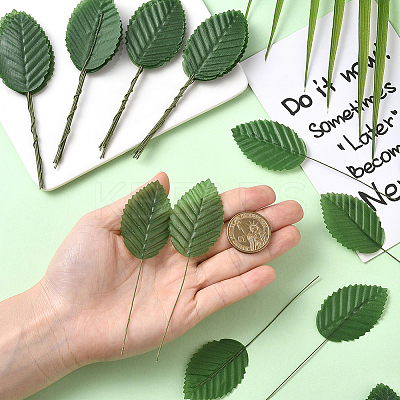 Handmade Silk Cloth Artificial Leaf AJEW-WH20070-073H-1