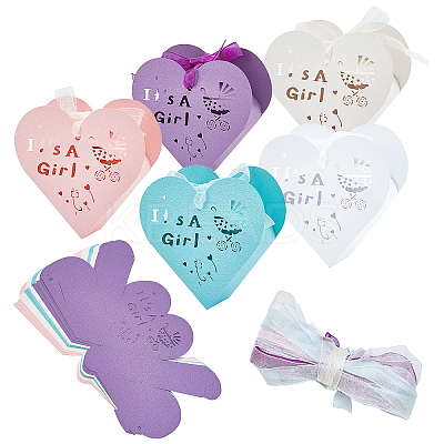 30Pcs 5 Colors Paper Candy Boxes CON-PH0002-32-1