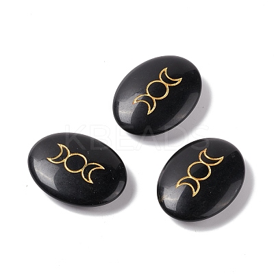Natural Obsidian Healing Massage Palm Stones G-E579-03D-1
