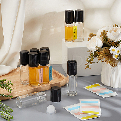 Transparent Glass Roller Ball Bottles AJEW-BC0007-35-1