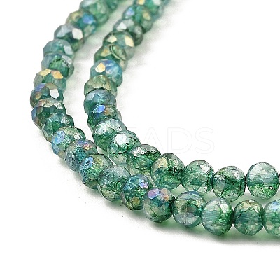 Spray Painted Imitation Jade Glass Beads Strands GLAA-P058-01A-05-1
