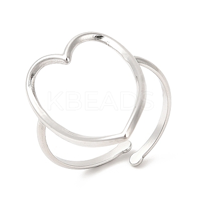 Non-Tarnish 201 Stainless Steel Open Cuff Ring X-RJEW-E063-47P-1