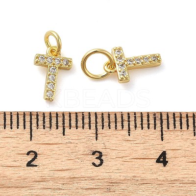 Brass Micro Pave Cubic Zirconia Pendants KK-M273-02G-T-1