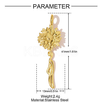 304 Stainless Steel Pendants STAS-OY007-80G-1