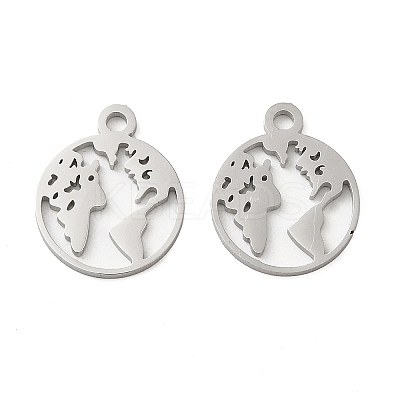 Non-Tarnish 304 Stainless Steel Charms STAS-J042-06P-1