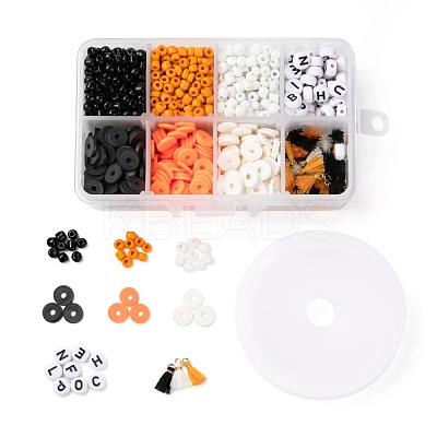 3 Colors 1155Pcs DIY Halloween Theme Stretch Bracelets Making Kits DIY-LS0001-22A-1