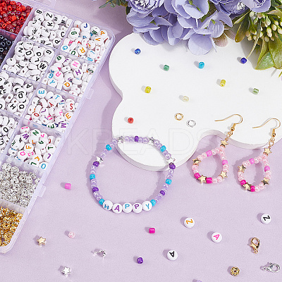 DIY Round Glass Seed Beads Bracelets Making Kits DIY-SP0003-49-1