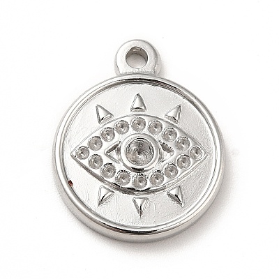 Tarnish Resistant 304 Stainless Steel Pendant Rhinestone Settings STAS-P312-13P-1