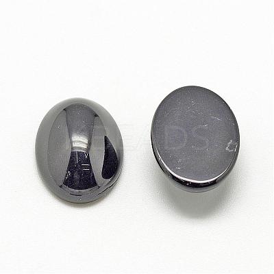 Natural Black Stone Cabochons G-R415-8x10-46-1