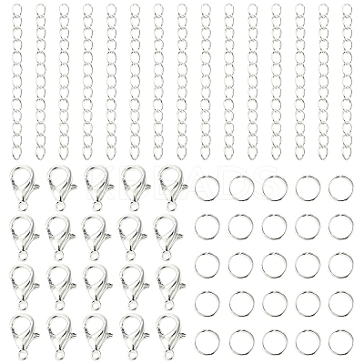 Iron Ends with Twist Chain Extension & Open Jump Rings DIY-YW0010-74S-1