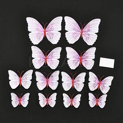 PVC Plastic Artificial 3D Butterfly Decorations DIY-I072-02A-1