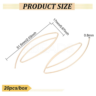 20Pcs Brass Spiral Oval Dangle Earrings EJEW-BC0001-11-1