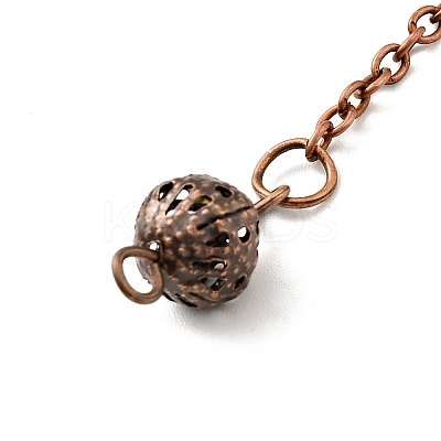 Brass Cable Chain Pointed Dowsing Pendulums HJEW-D004-03R-1
