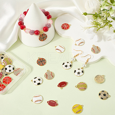 36Pcs 9 Style Alloy Enamel Pendants FIND-SC0015-88-1